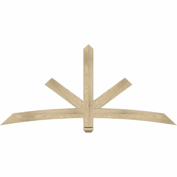 Ekena Millwork Alberta Rough Sawn Timber Gable Bracket, Douglas Fir, 72"W x 33"H x 2"D x 4"F, 11/12 Pitch GBW072X33X0204ALB00RDF - main